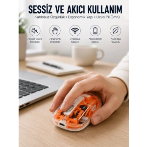 Kablosuz Mouse Fare 5.0 Bluetooth Bağlantılı Usb Girişli Yeni Nesil