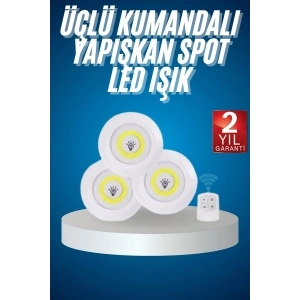 Kablosuz Pilli Işıldak  Masa Lambası Mutfak Tezgah Altı Banyo Dolabı Dolap İçi