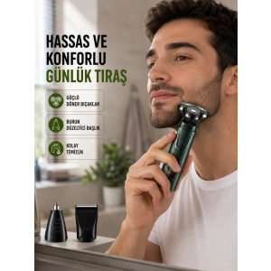 Kablosuz Şarjlı Çok Amaçlı Tıraş Makinesi