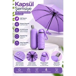 Kapsül Şemsiye Mor