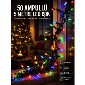 Karışık Renk Pilli Led Işık Çok Fonksiyonlu Enerji Tasarruflu 5 Metre