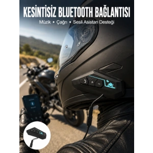 Kask Kulaklık Bluetooth Motosiklet Kulaklık Intercom Su Geçirmez