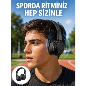 Katlanabilir Tasarımlı Taşınabilir Kablosuz Müzik Kulaklığı Yeni Nesil