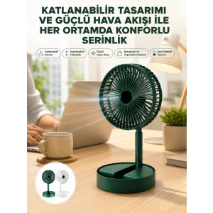 Katlanabilir Usb Şarjlı Masaüstü Soğutucu Mini Fan Telefon Tutucu