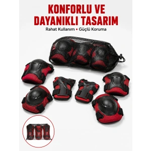Kaykay Paten Scooter Bisiklet Koruyucu Ekipman Seti Darbe Emici Koruma