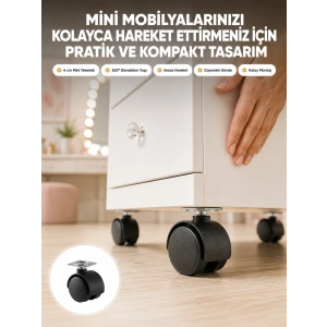 Kilitsiz 4 Cm Mobilya Ayağı Tek Adet Pratik Ve Dayanıklı