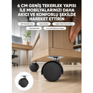 Kilitsiz 6 Cm Tekerlek Ayak Tek Adet