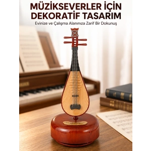Klasik Ud Figürlü Melodili Müzik Kutusu Şık Hediyelik