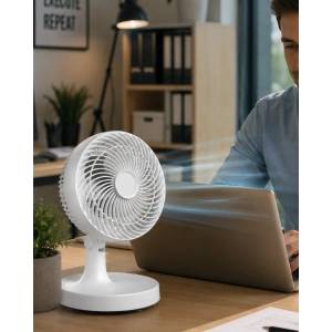 Kompakt Mini Fan Otomatik Salınımlı Sessiz Masaüstü Vantilatör