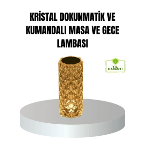 Kristal Rgb Led’li Kumandalı Masa Ve Gece Lambası – Renkli Işık Modlarıyla Şık Dekoratif Aydınlatma