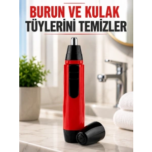 Kulak Burun Tüy Temizleme Makinası Pilli Kırmızı Ergonomik Yeni Nesil