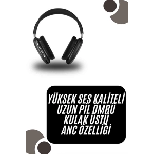 Kulak Üstü Kablosuz Bluetooth Kulaklık Yumuşak Süngerli Sd Kart Girişli