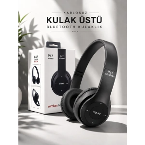Kulak Üstü Tf Kart Ve Aux Destekli Ergonomik Bluetooth Kulaklık