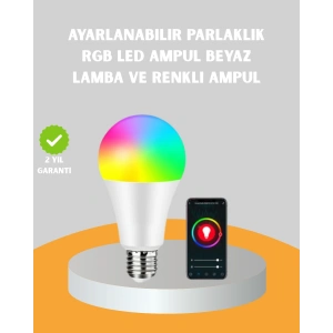Kumanda Destekli Çok Renkli Akıllı Led Ampul