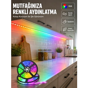 Kumandalı 5 Metre Şerit Led Dekoratif Aydınlatma