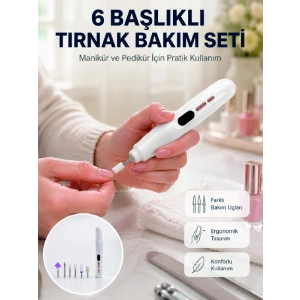 Kurutma Özellikli Manikür Pedikür Cihazı Şarj Edilebilir