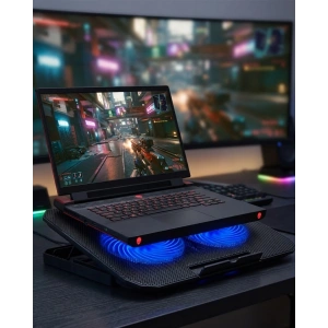 Laptop Soğutucu Stand Çift Fanlı 17 İnç Uyumlu Ayarlanabilir Notebook Altlığı