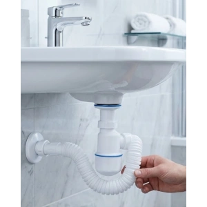 Lavabo Gider Borusu Esnek Hortumlu Sifon Seti Koku Önleyici Dayanıklı Tasarım