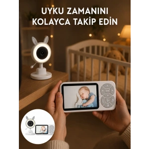 Lcd Ekranlı Bebek İzleme Kamerası Ninnili Gece Görüşlü Güvenlik Sistemi Yeni Nesil
