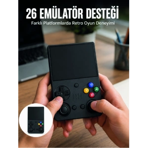 Lcd Retro Oyun Konsolu Tv Bağlantı Destekli Çift Analog Joystick El Tipi Konsol