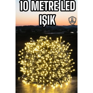 Led Işık 10 Metre Gün Işığı Parlak Ve Doğal Ağaç Süsleme