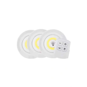 Led Lamba 3lü Uzaktan Kumandalı Yapışkanlı