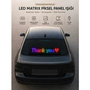 Led Matrix Piksel Panel Işığı Usb Uygulama Kontrollü Kaydırmalı Yazı Ekranı