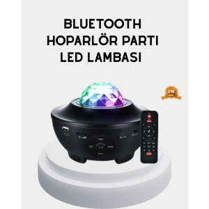 Led Yıldızlı Projektör Galaxy Modlu Renk Ve Parlaklık Ayarlı Gece Lambası