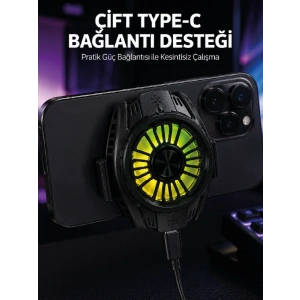 Manyetik Bağlantılı Çift Type-c Girişli Telefon Soğutucu