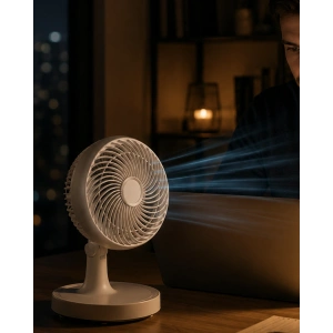 Masaüstü Mini Fan Sessiz Çalışan 2 Hızlı Otomatik Salınımlı Fan