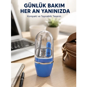 Mavi Kişisel Bakım Seti Cımbız Makas Tırnak Makası Ve Törpü