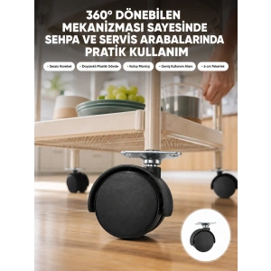 Mobilya Tekerleği 6 Cm Kilitsiz Tekli Satış