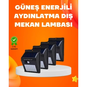 Montajlı Güneş Enerjili Duvar Tipi Aydınlatma – 8 Saat Çalışma Süresi