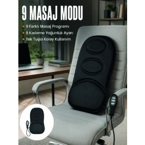 Motorlu Isıtmalı Masaj Minderi Masaj Modlu Ev, Ofis Ve Araç Koltuk Pedi