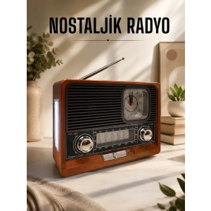 Nostaljik Radyo Usb,aux Ve Sd Kart Girişli Bluetooth Bağlantılı
