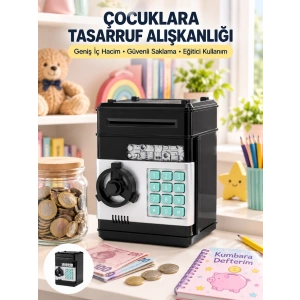 Otomatik Para Çeken Şifreli Atm Tasarımlı Kumbara