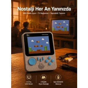 Oyun Konsolu Retro Oyun Konsolu Tvye Bağlanabilir Taşınabilir