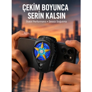 Oyunlar İçin Telefon Soğutucu – 65-85 Mm Uyumlu, Dijital Ekranlı Yeni Nesil