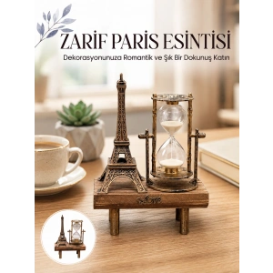 Paris Eyfel Kulesi Hediyelik Eyfel Retro Kum Saati Dekoratif Eşya Yeni Nesil