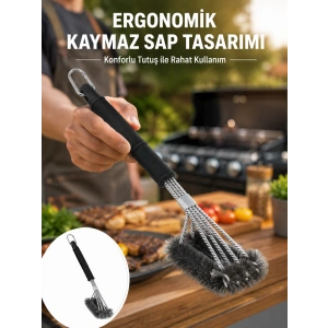 Paslanmaz Çelik Telli Mangal Temizlik Fırçası Yeni Nesil