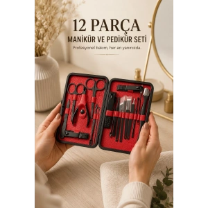 Paslanmaz Çelik Uçlu 17 Parça Profesyonel Manikür Ve Pedikür Seti