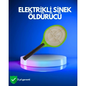 Pil İle Çalışan Elektrikli Sivrisinek Raketi | Kimyasal İçermeyen Hijyenik Çözüm