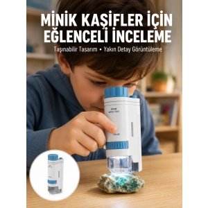 Pmma Optik Lensli Kompakt Taşınabilir Mikroskop Yeni Nesil