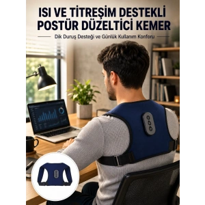 Postür Düzeltici Masaj Kemeri Titreşim Isıtma Ve Destek Sistemi Yeni Nesil