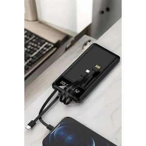 Powerbank 20.000 Mah Lcd Ekran Usb Lightning Type-c Uyumlu İos Ve Android