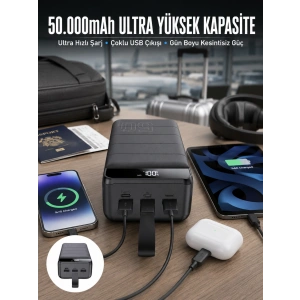 Powerbank Çoklu Şarj Girişi 50.000 Mah Taşınabilir Dijital Göstergeli (kopya)