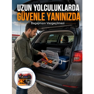 Profesyonel Araç İçi Acil Durum Seti 27 Parça Çok Amaçlı Oto Yardım Çantası