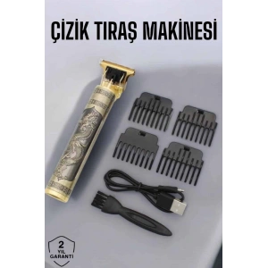 Profesyonel Şarjlı Saç Ve Sakal Şekillendirici Çizik Tıraş Makinesi