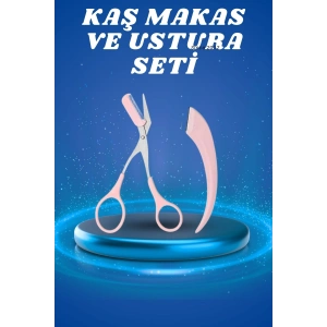 Profesyonel Taraklı Kaş Usturası Ve Kaş Makası Bıyık Alma Kaş Usturası