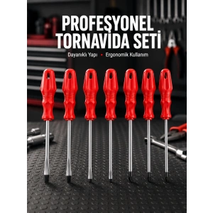 Profesyonel Ve Günlük Kullanıma Uygun 7li Tornavida Seti